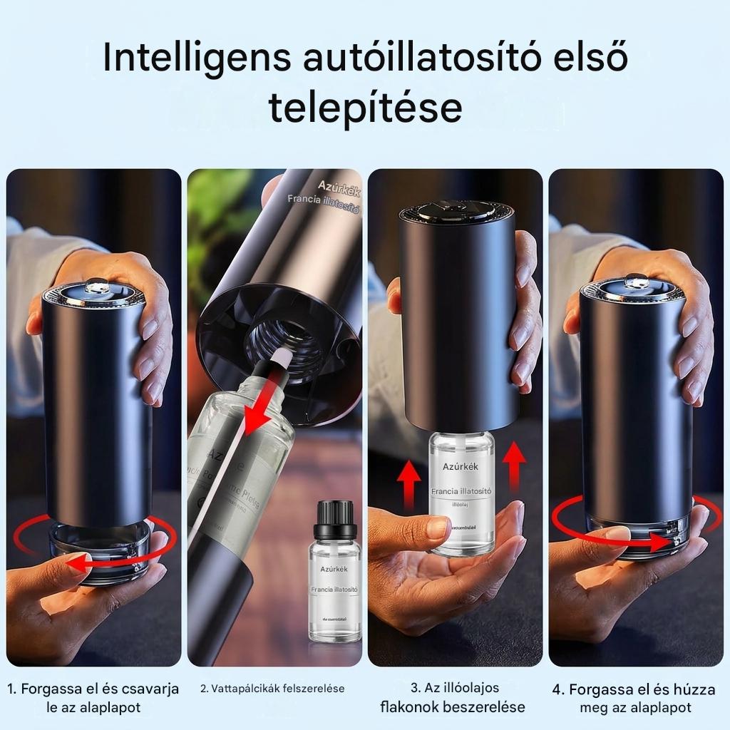 Drivio – Intelligens Autós és Otthoni Diffúzor + 50ml Fokföldi jázmin