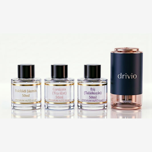 DRIVIO™ Zen & Tea Nyugalom Csomag – Diffúzor + 3 Lágy Illat 🍵🌸(ajánláss)