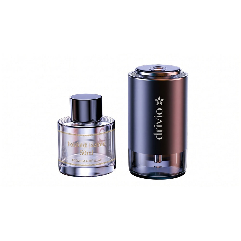 Drivio – Intelligens Autós és Otthoni Diffúzor + 50ml Fokföldi jázmin